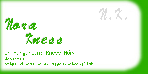 nora kness business card